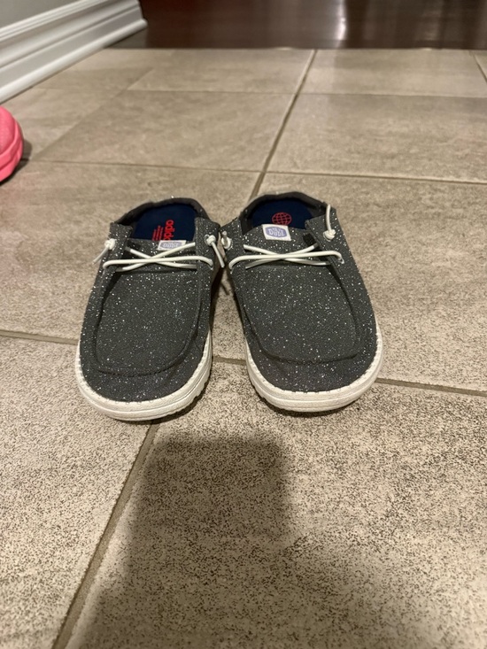 Hey dude Wendy grey black metallic slip on shoe - Picture 3 of 8